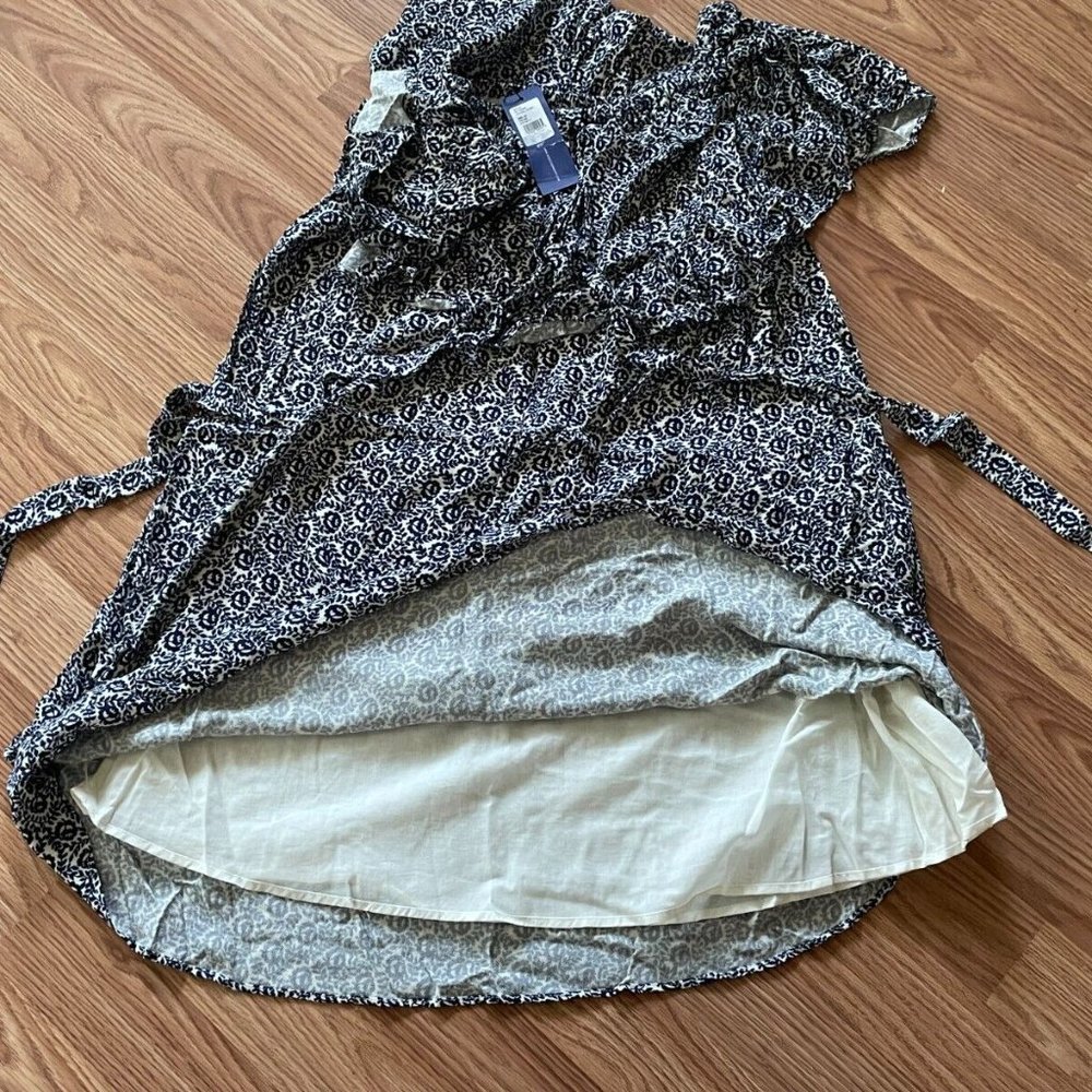 Rebecca Minkoff Women Dress Navy/White Floral Off The Shoulder Size 00 $185 - Picture 9 of 12